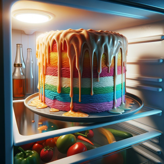 Will ice cream cake melt in the fridge?